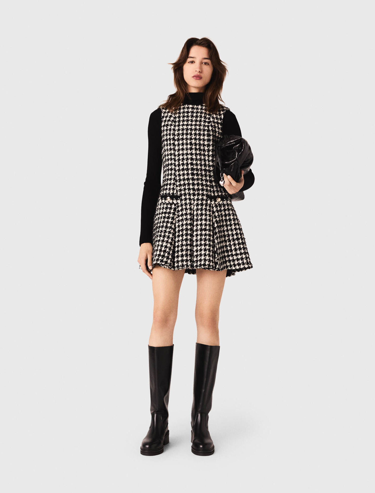 Ausgestelltes Tweed-Kleid