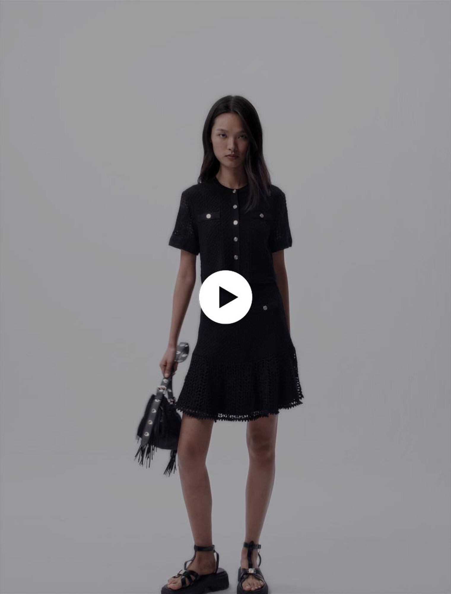 Häkelkleid mit 2-in-1-Optik