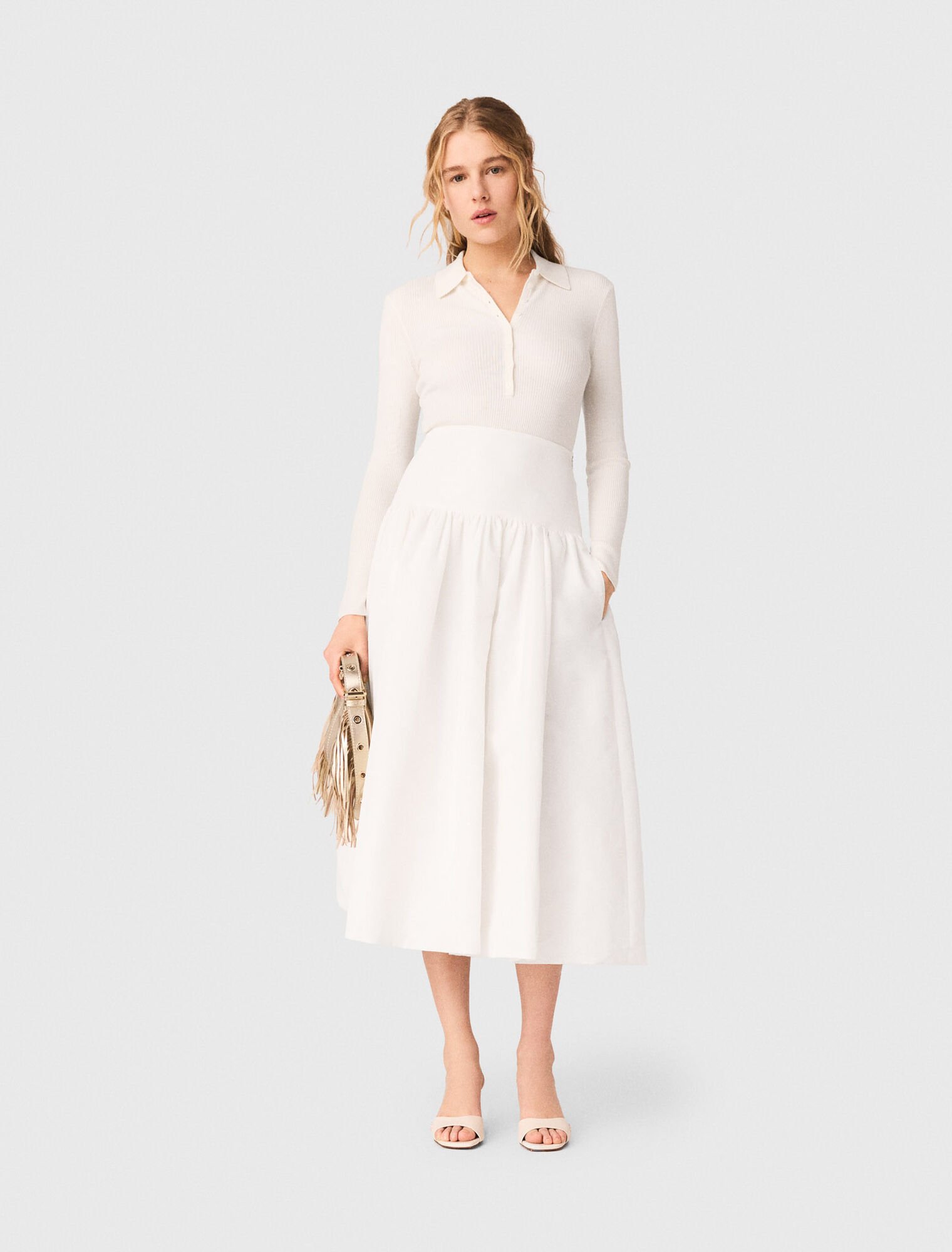 Langer Rock aus Taft