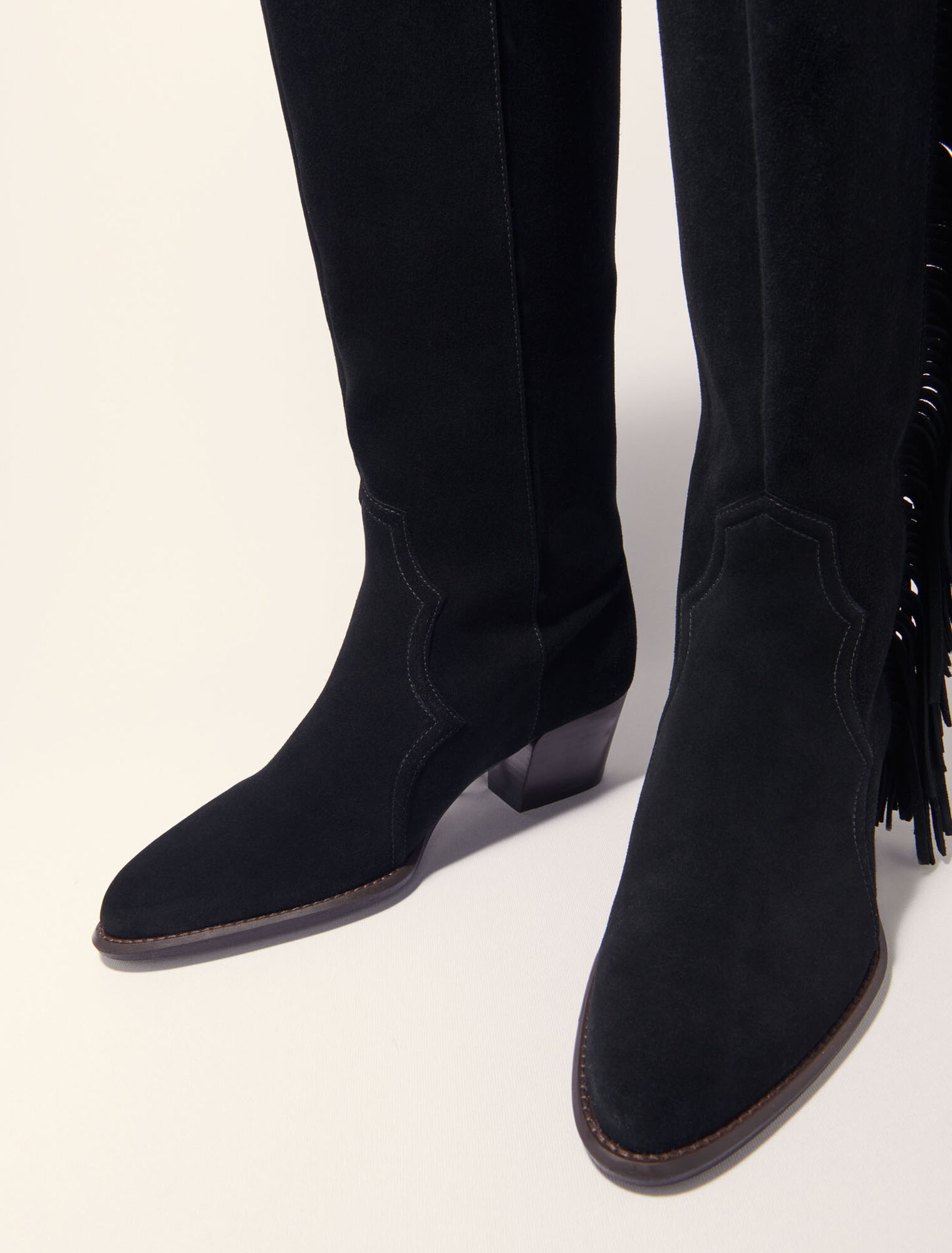 Westernstiefel aus Veloursleder
