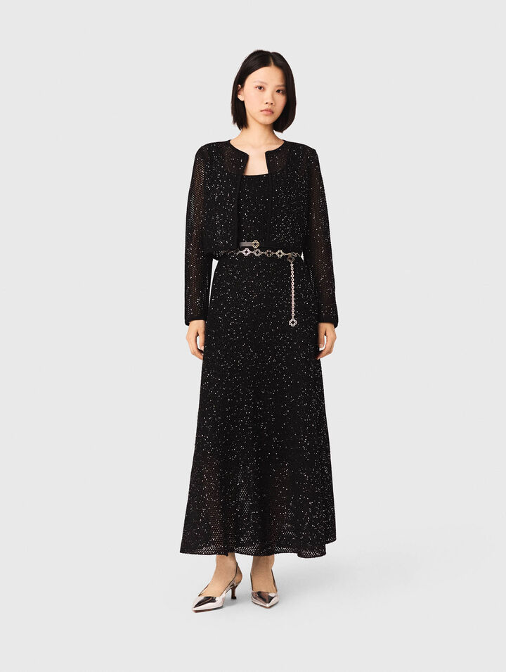 Strickcardigan mit Strass