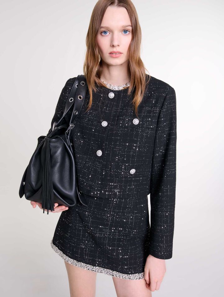 Kurze Tweedjacke