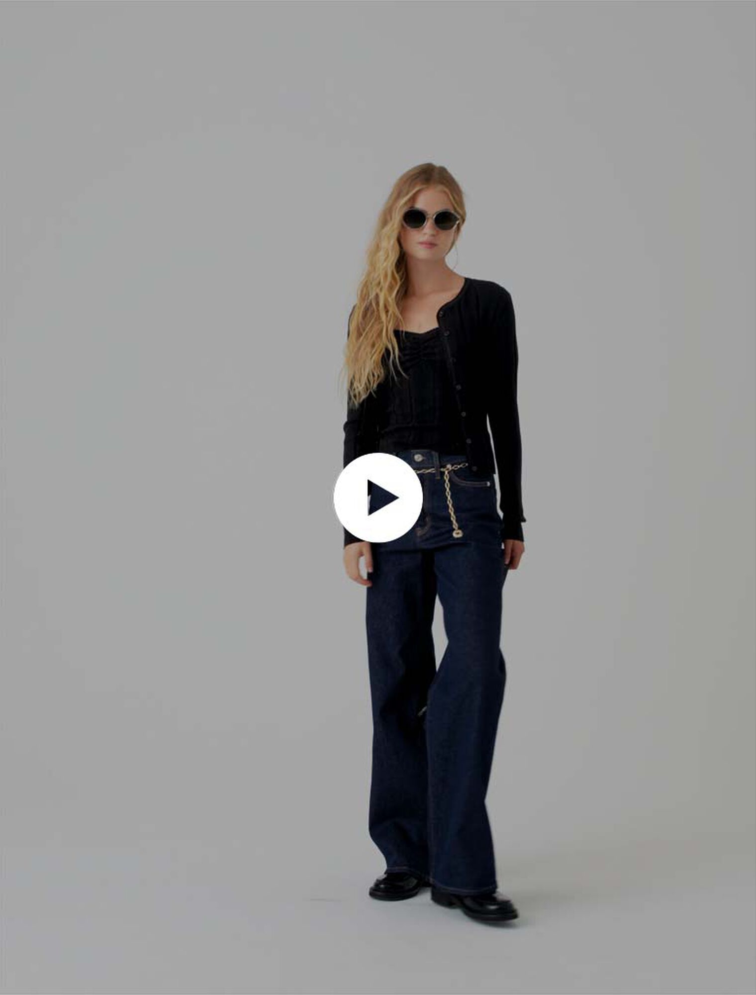 Twinset aus Pointelle-Strick