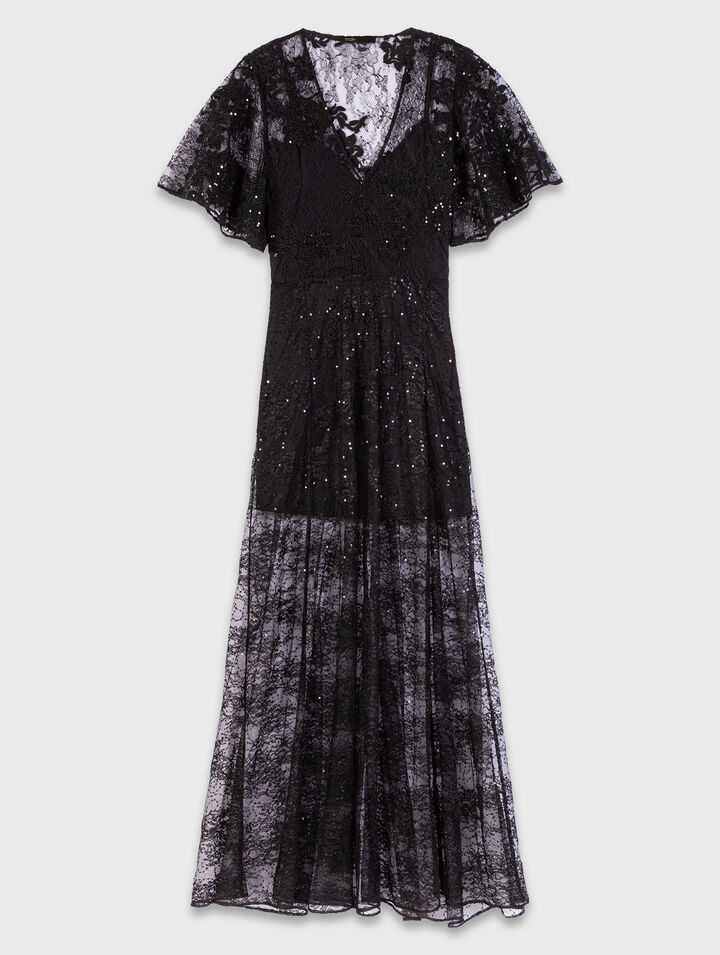 Langes Kleid aus Spitze