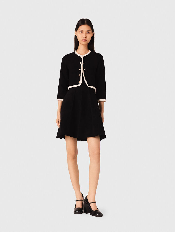 2-in-1-Kleid mit Samt-Effekt