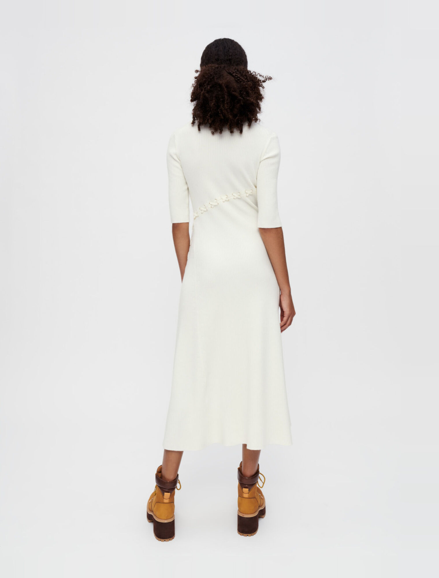 Strickkleid mit Rippenmuster