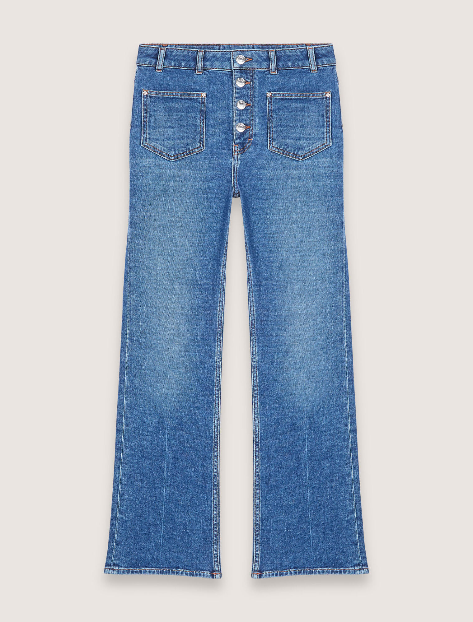 Denim jeans with pockets