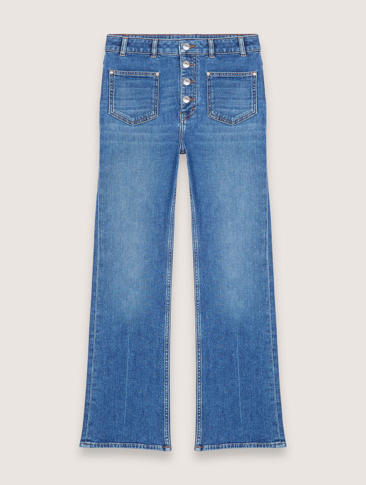 Denim jeans with pockets
