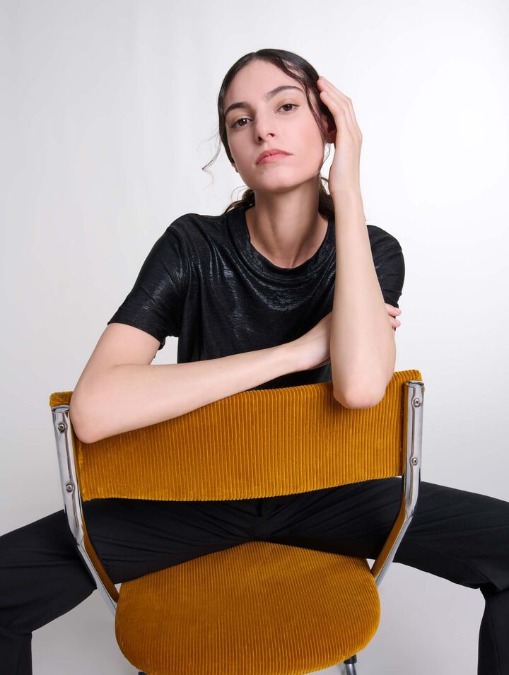 T-Shirt aus Lamé