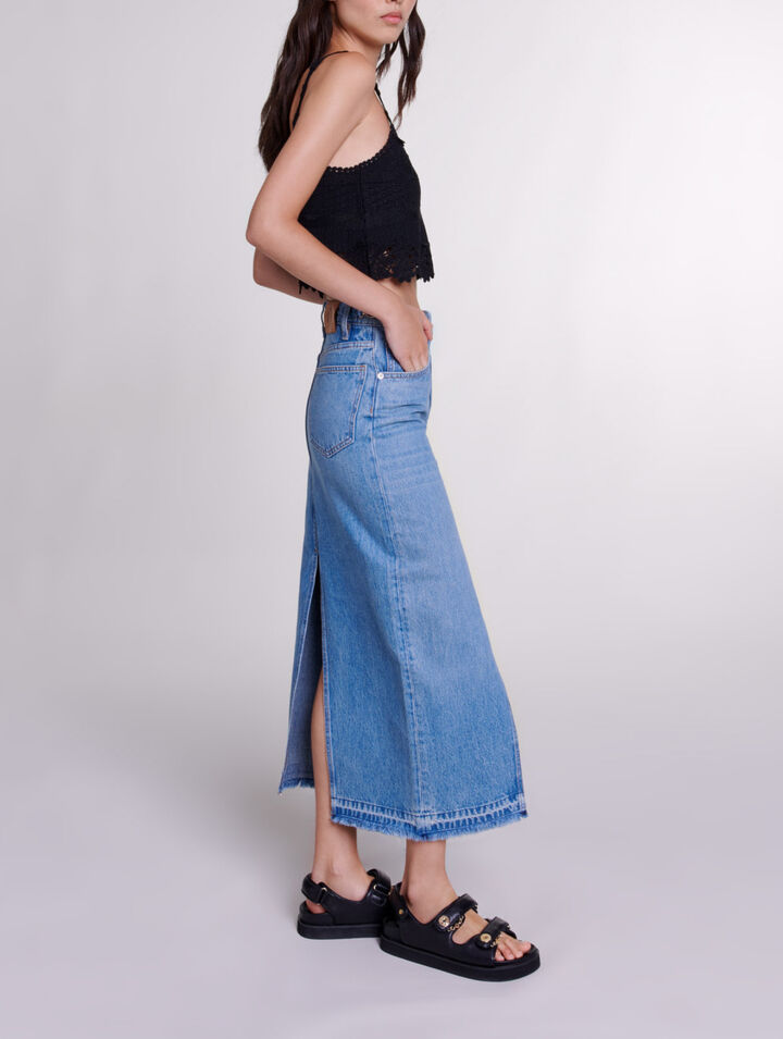 Kurzes Top mit Gipüre