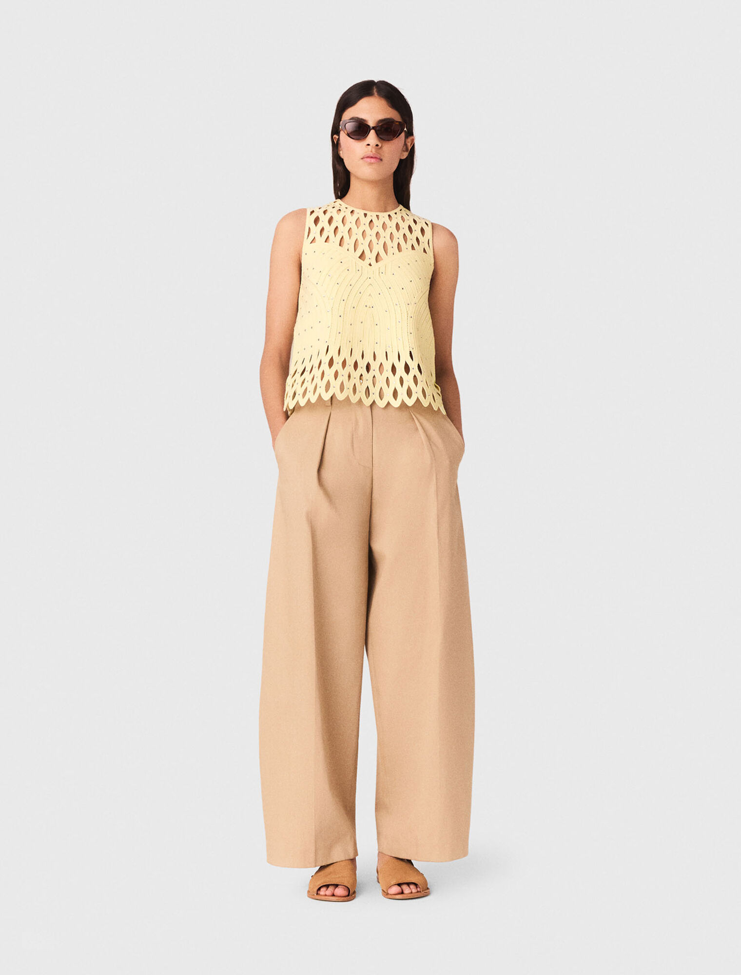 H&auml;keltop mit Strass