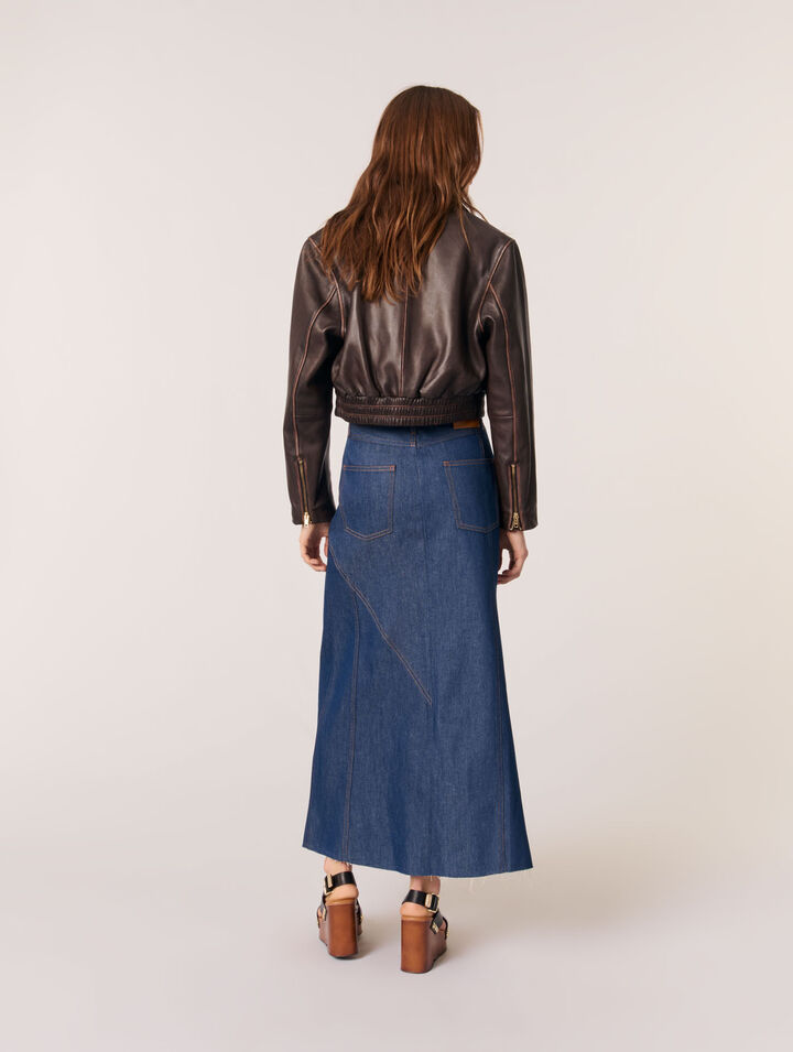 Langer Jeansrock