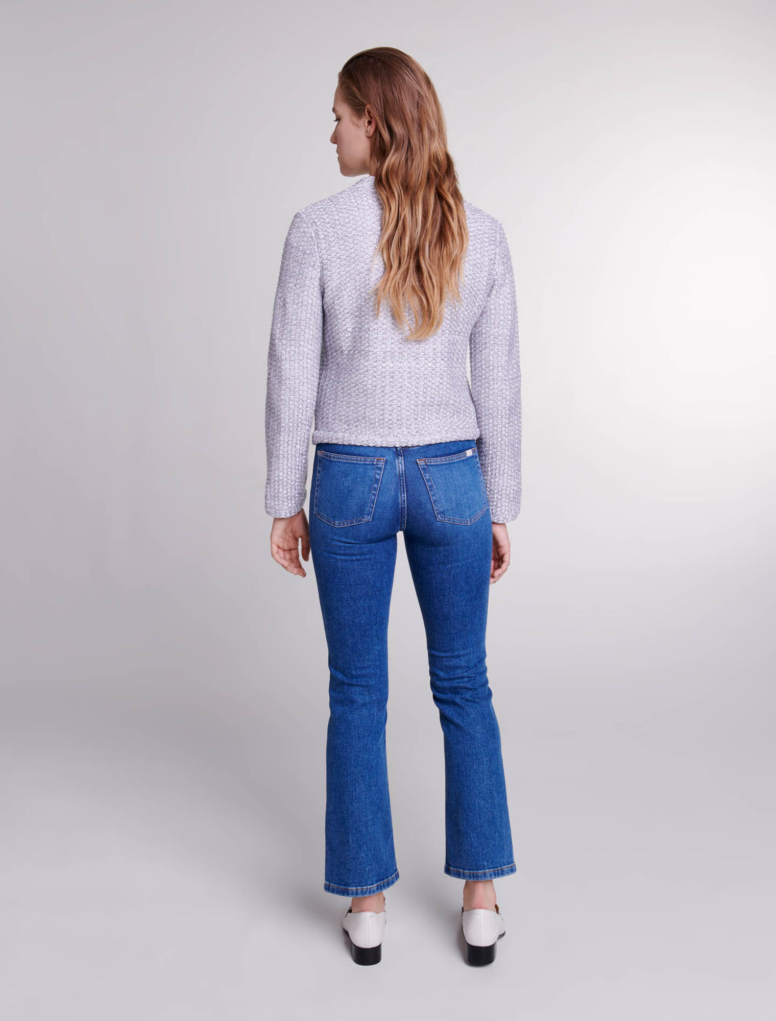Strick-Cardigan in Tweed-Optik