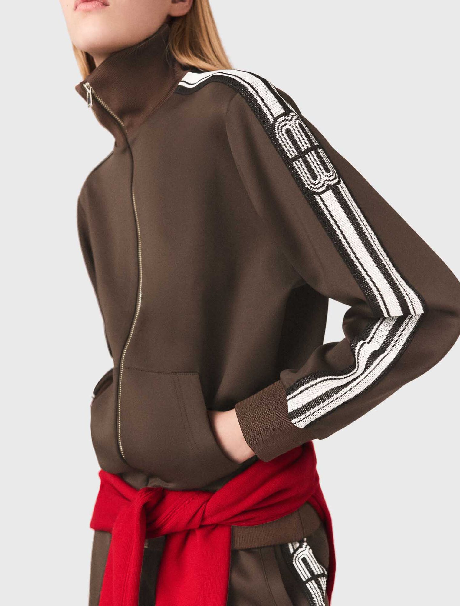 Sweatshirt mit geraden Streifen