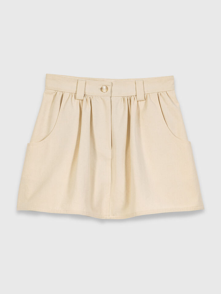 Trompe-l'Oeil-Shorts aus Baumwolle