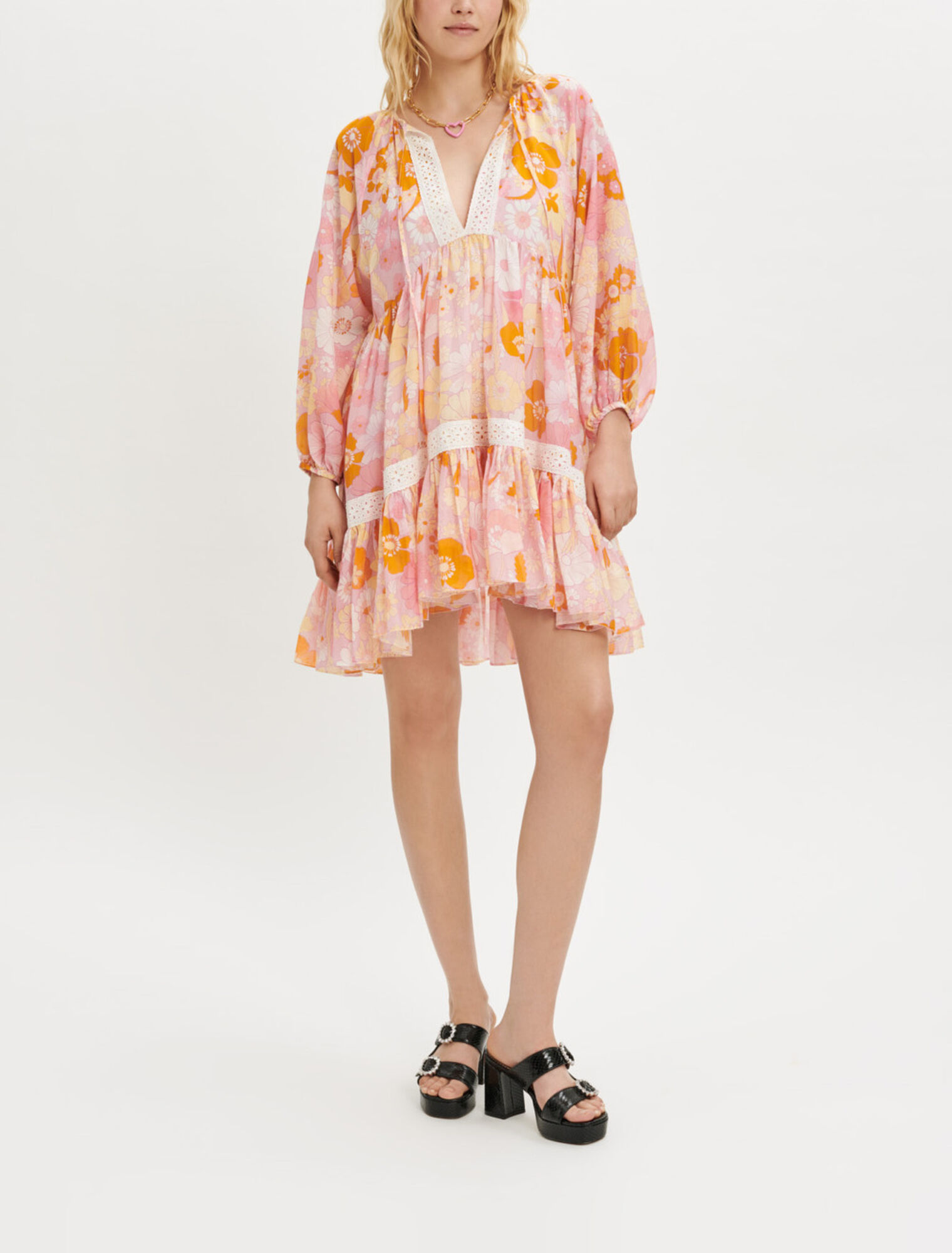 Kleid aus Baumwoll- und Seidenvoile