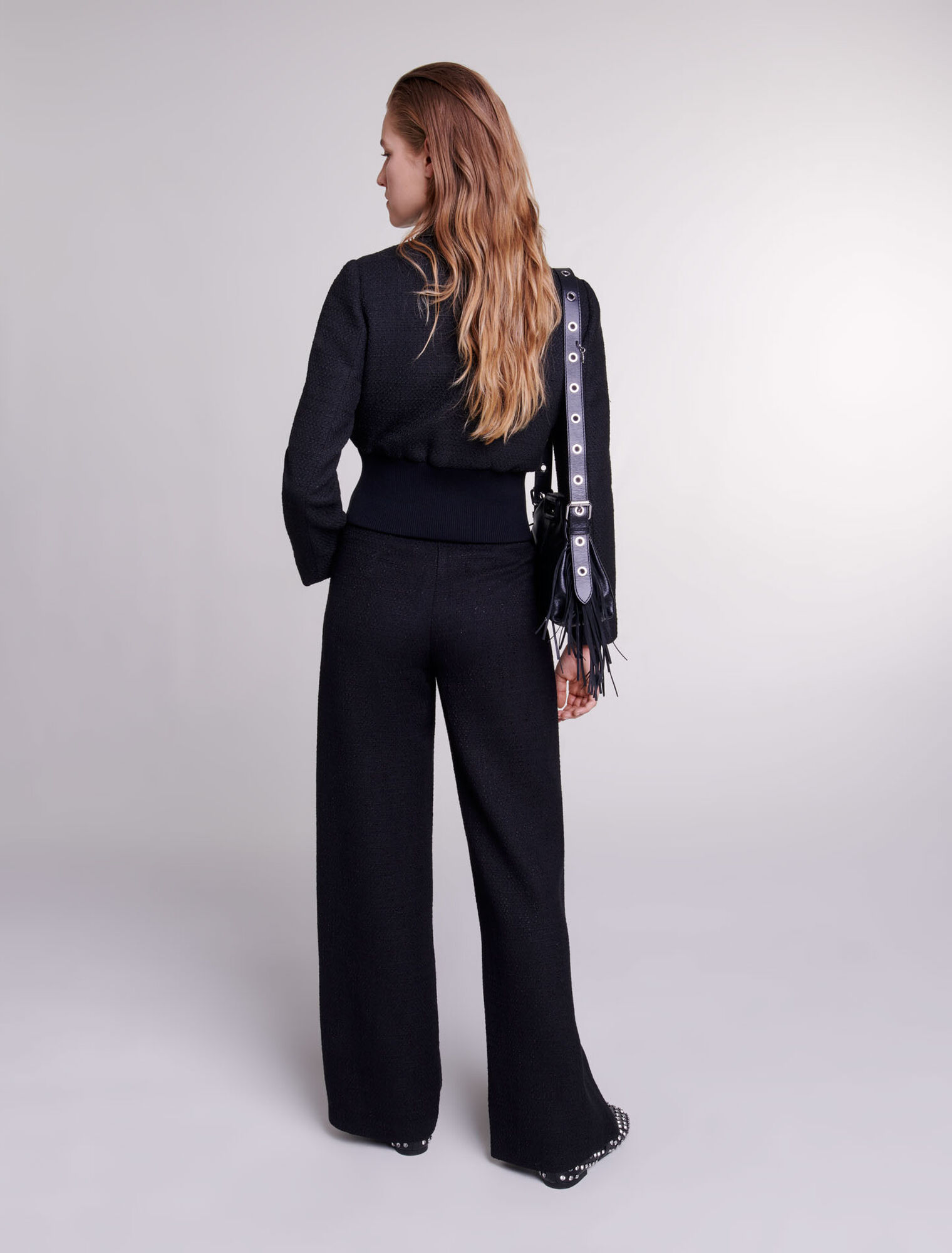 Weite Tweed-Hose
