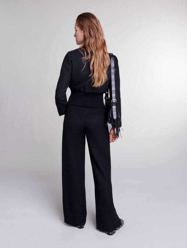 Weite Tweed-Hose