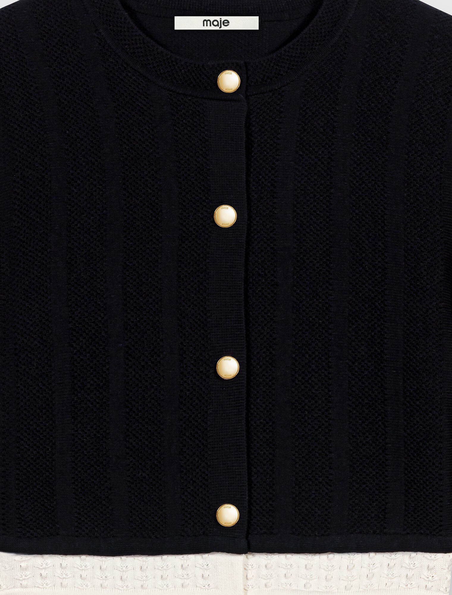 Cardigan mit Kontraststreifen