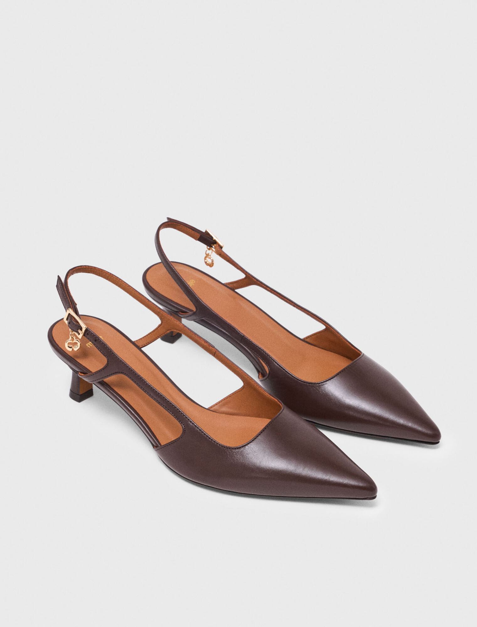 Slingbacks aus Leder
