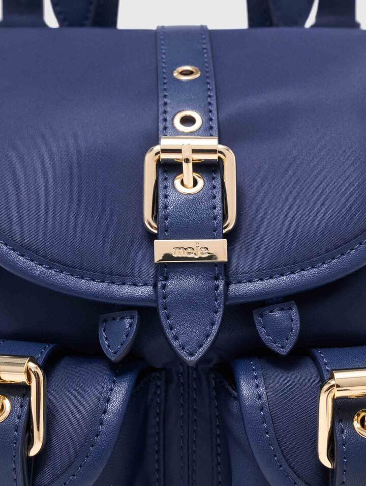 Mini-Rucksack aus Leder und Nylon