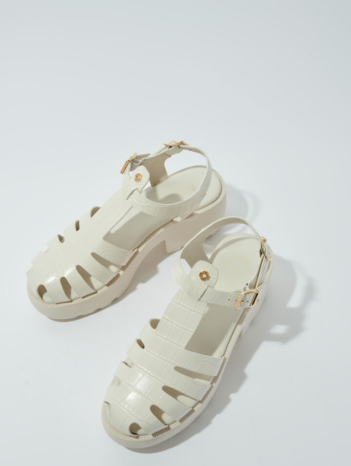 Profilierte Ledersandalen