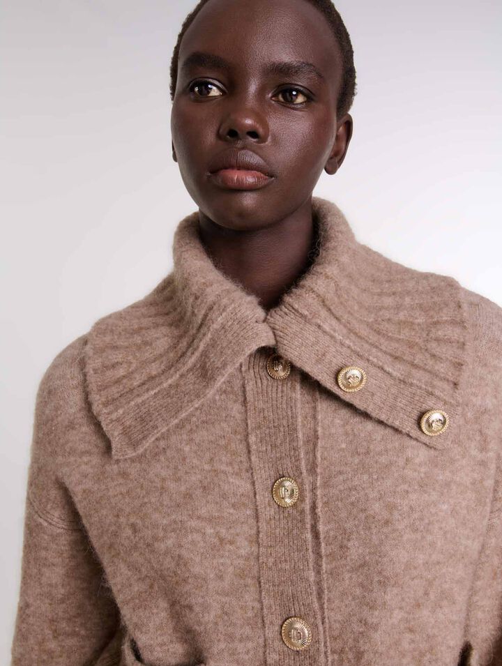 Cardigan aus Wollmischgewebe