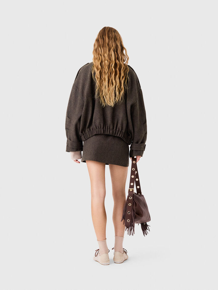 Oversize-Wollblouson