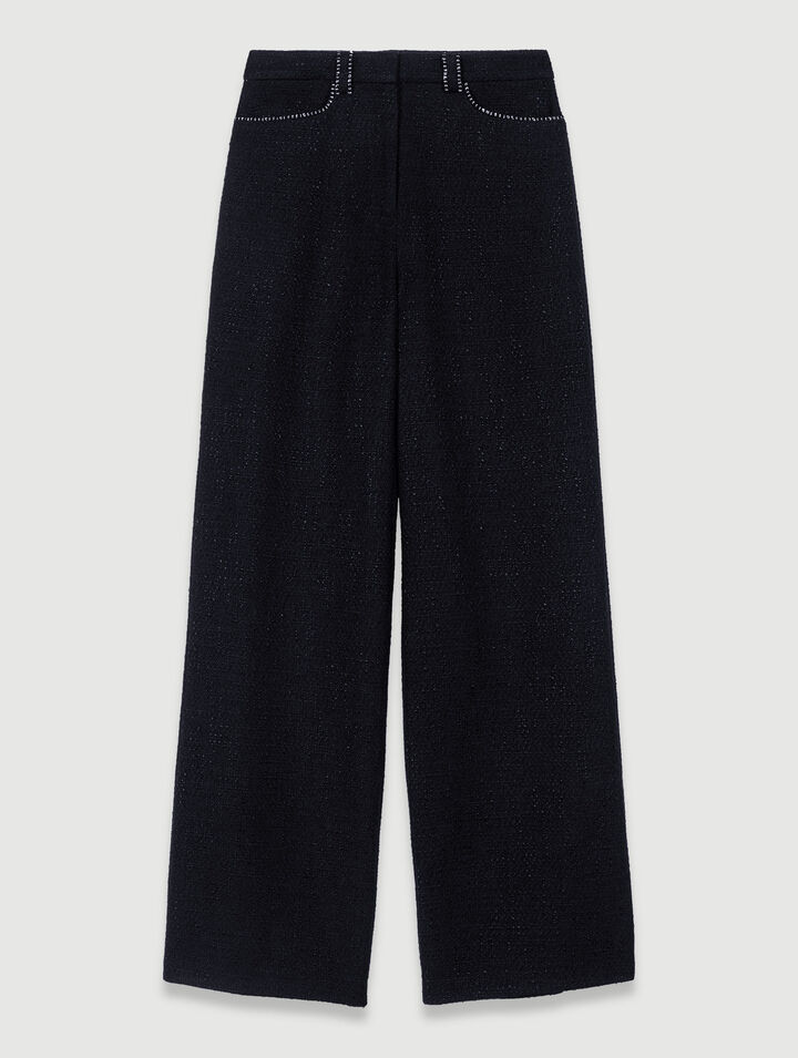 Weite Tweed-Hose