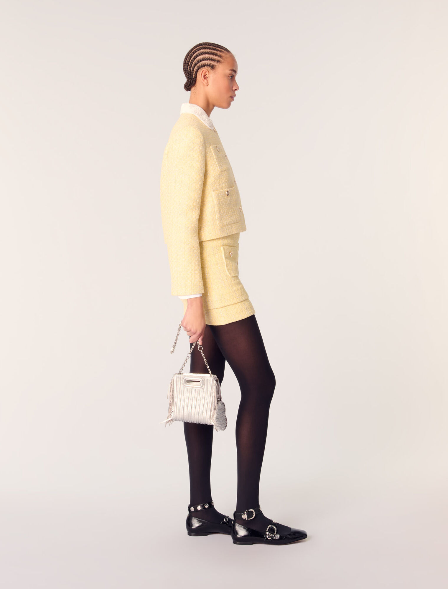 Kurze Tweed-Jacke mit Lurex