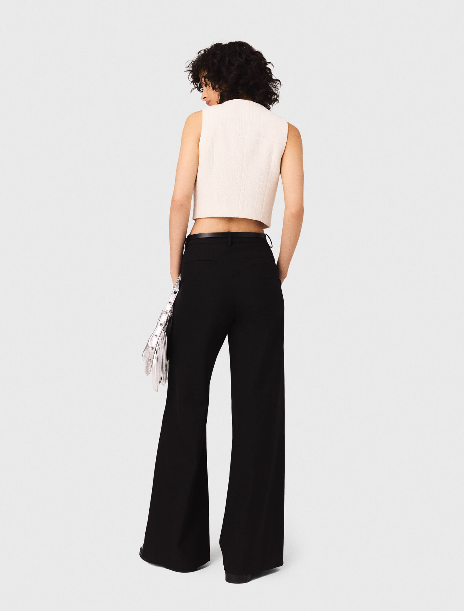 Ärmelloses Top aus Tweed-Lurex