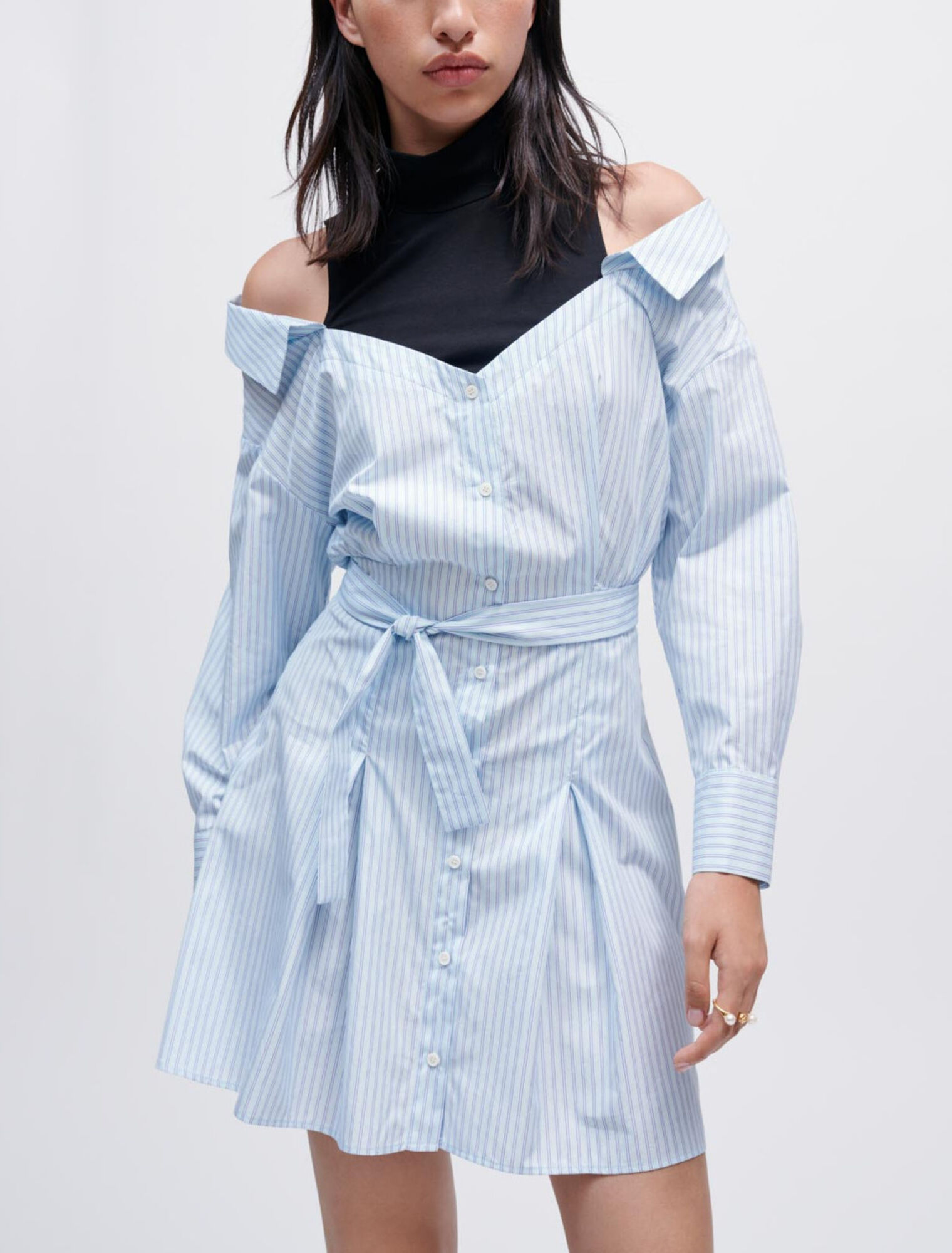 Hemdkleid mit Streifenmuster