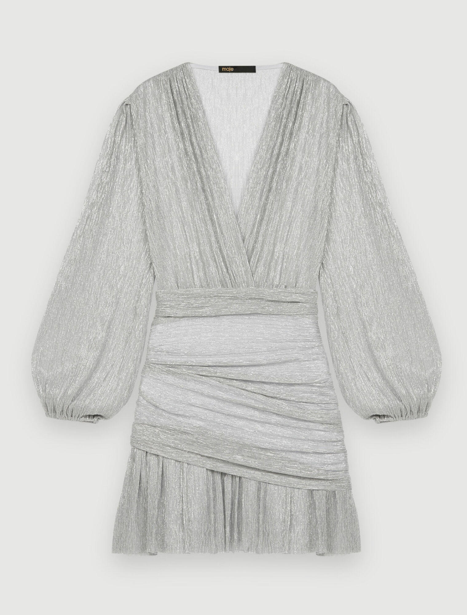 Drapiertes Kleid aus Lurex