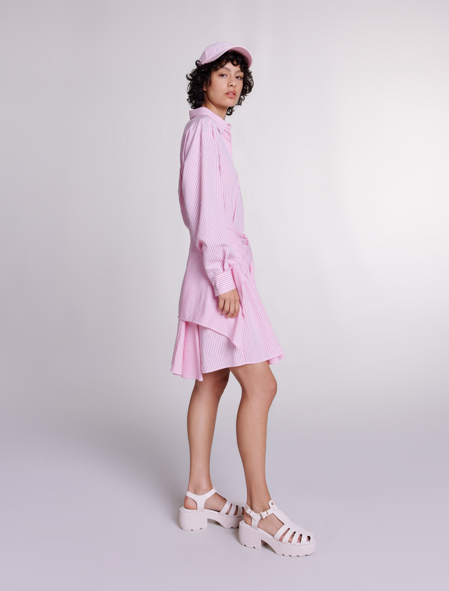 Gestreiftes Hemdblusenkleid