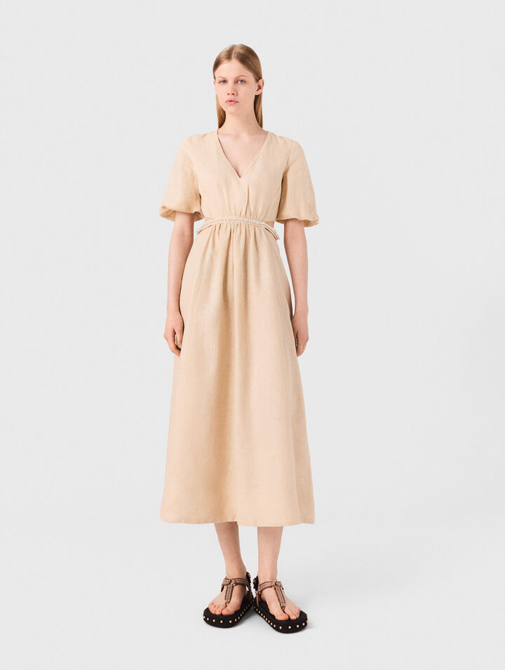 Langes Leinenkleid