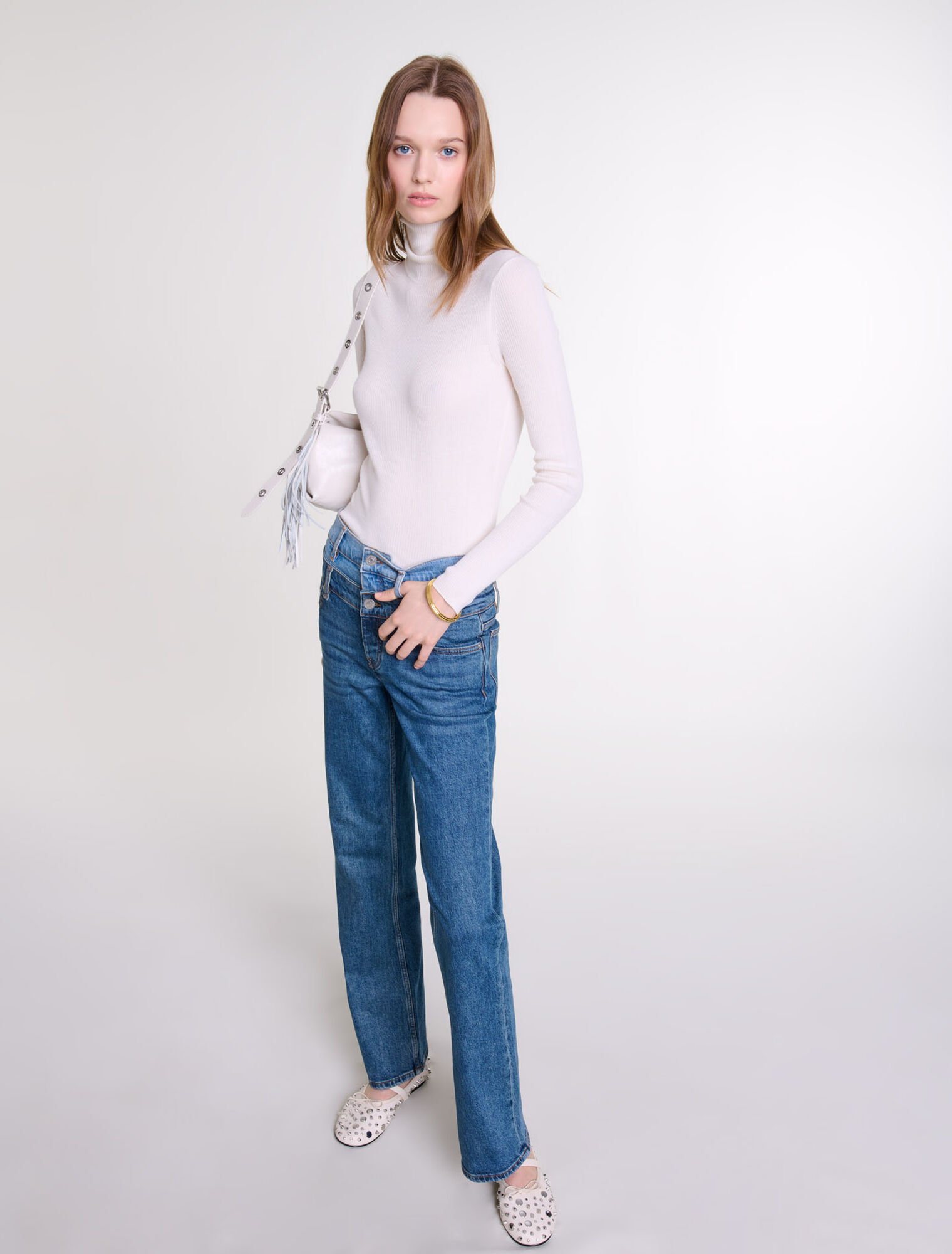 Jeans mit doppeltem Bund