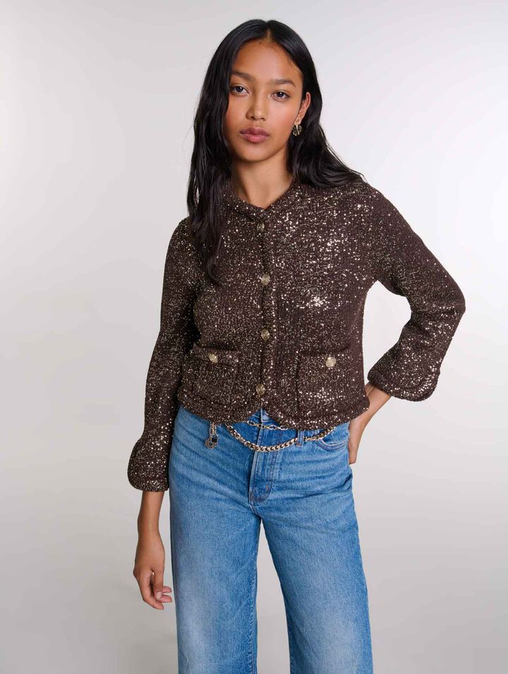 Cardigan mit Pailletten