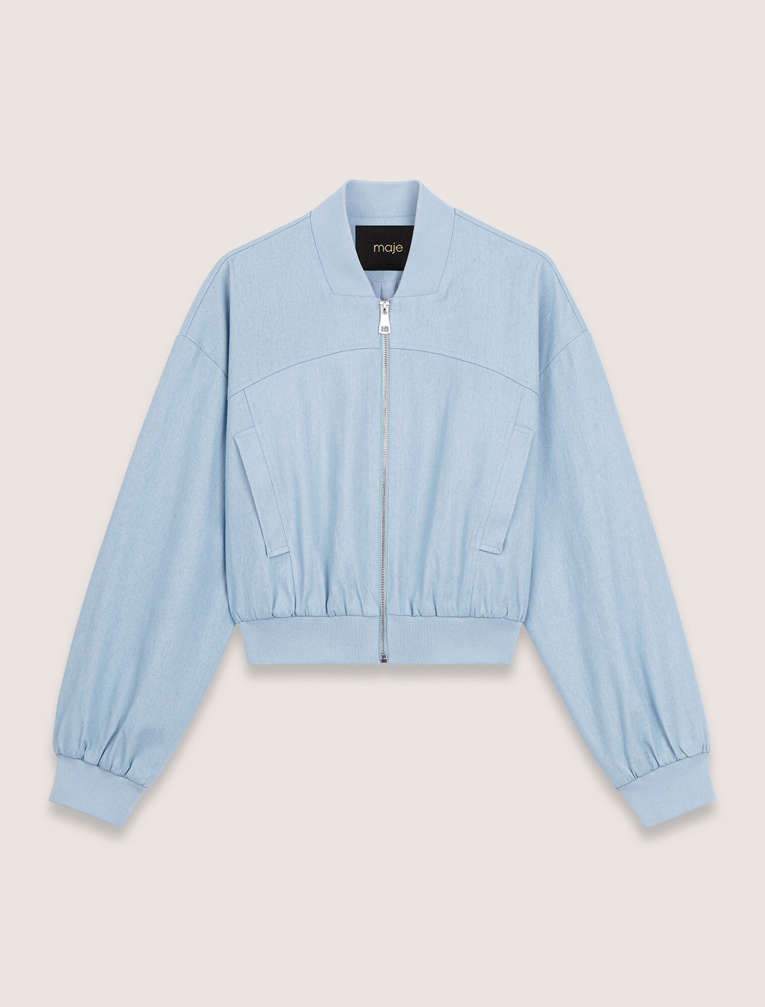 Kurzer Bomber-Blouson aus Denim