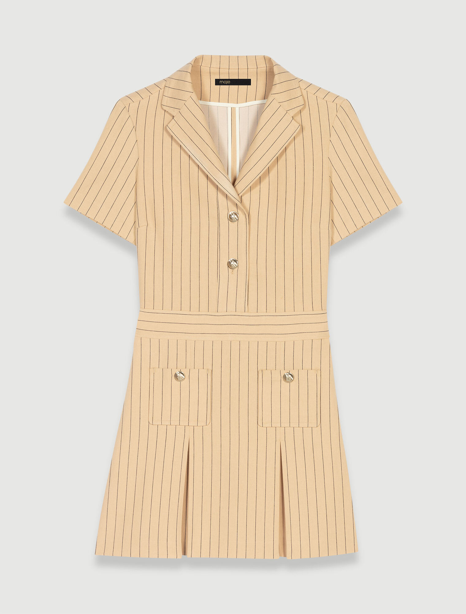 Kurzes Kleid mit Streifen