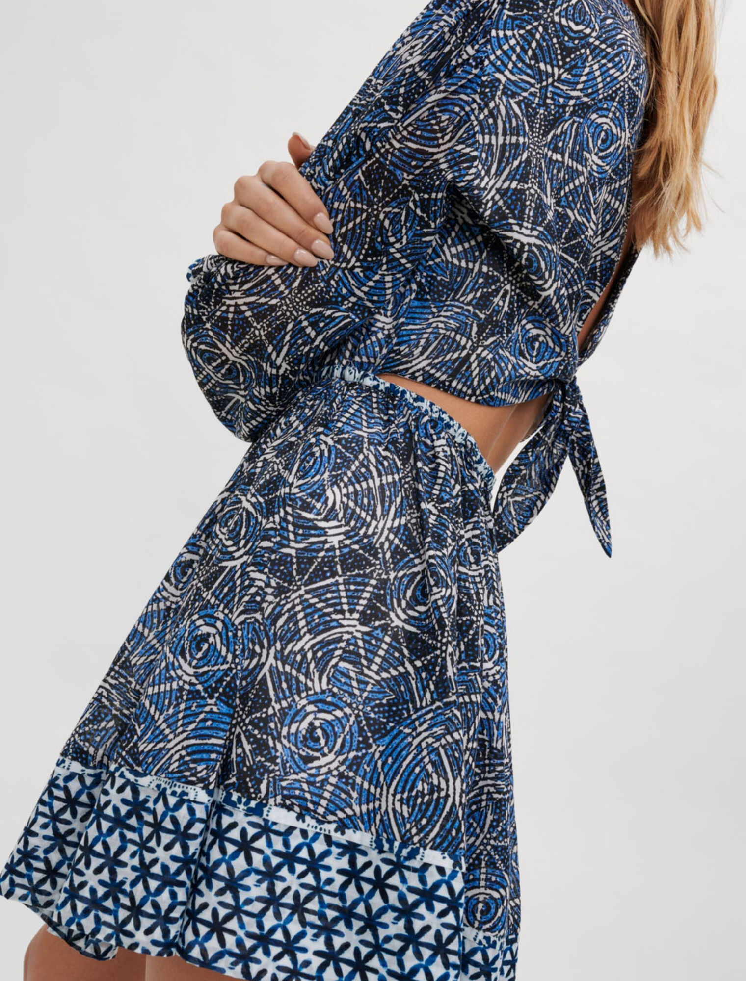 Kleid aus Baumwollvoile im Druckmix