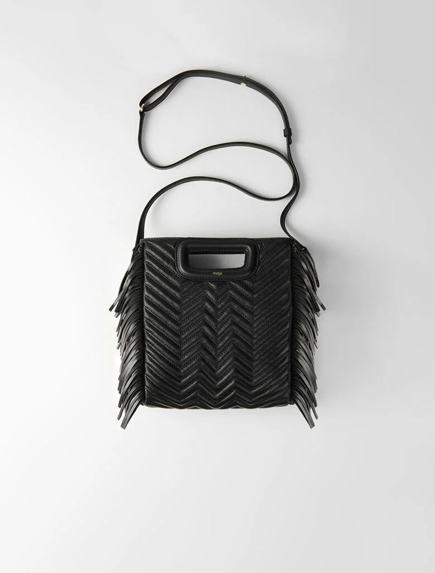 M Tasche aus gestepptem Leder