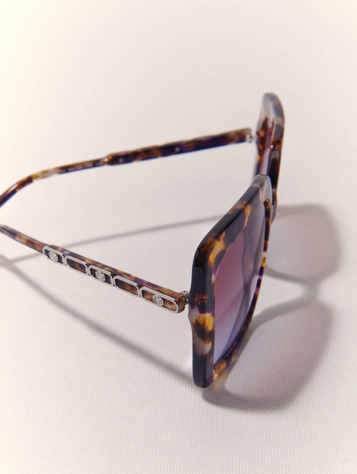 Eckige Sonnenbrille aus Acetat
