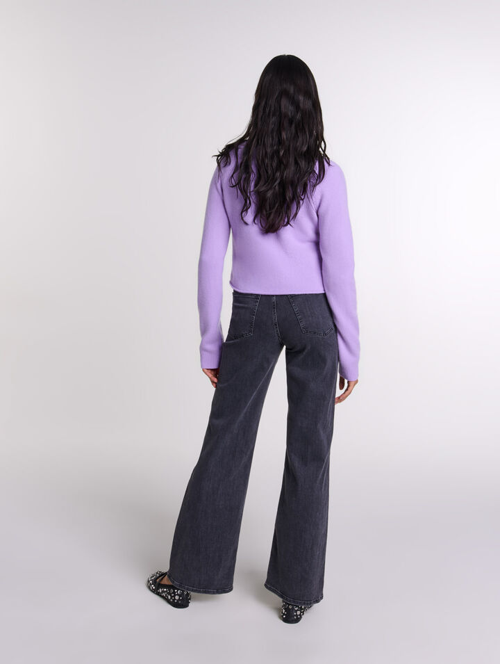 Black baggy jeans with belt