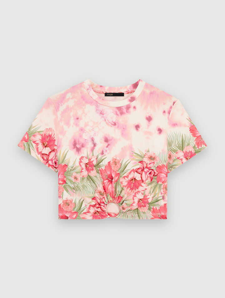 T-Shirt mit Blumenmuster
