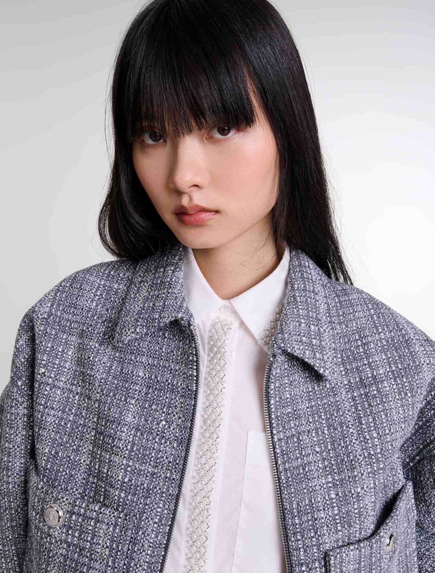 Kurzer Blouson aus Tweed