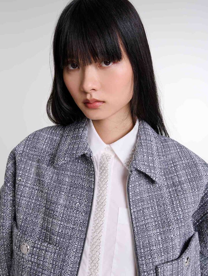 Kurzer Blouson aus Tweed
