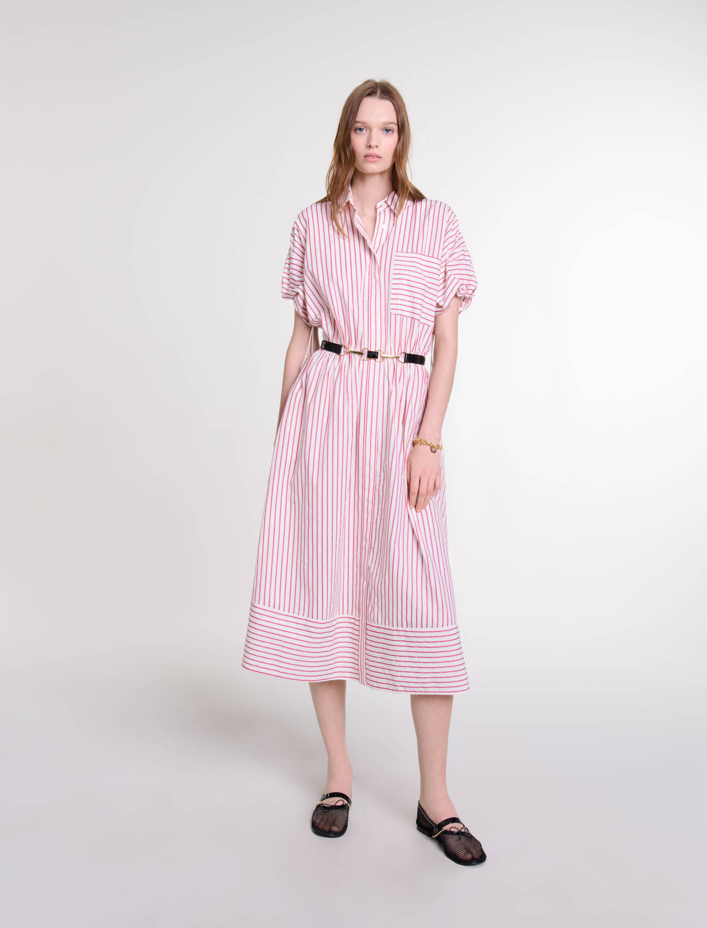 Gestreiftes langes sommerkleid clearance