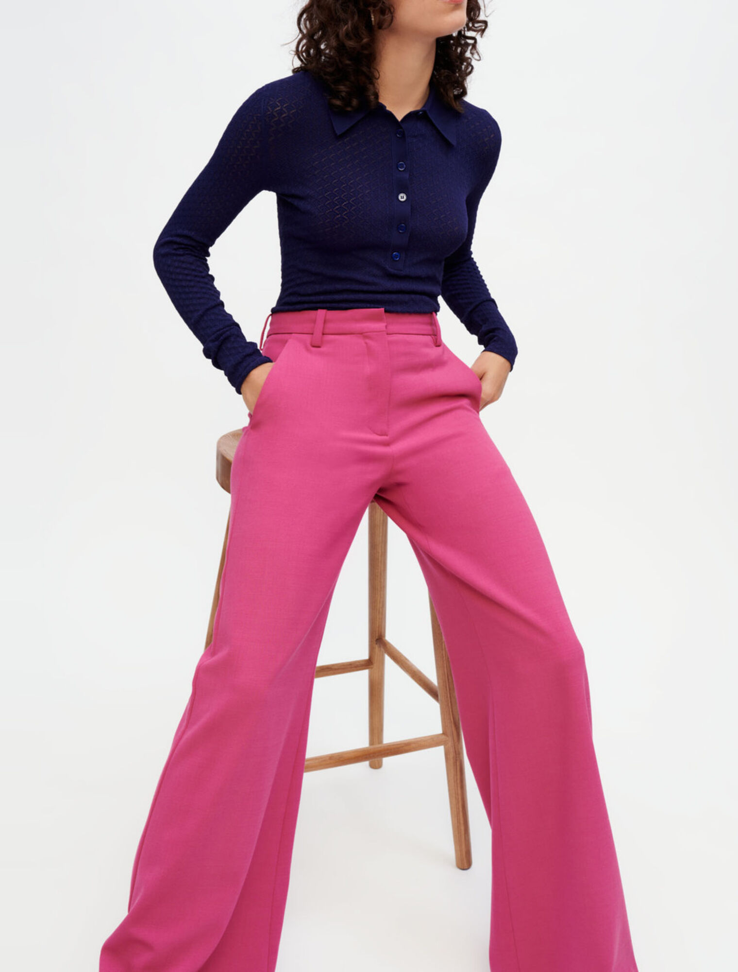 Weite Stretch-Schneiderhose