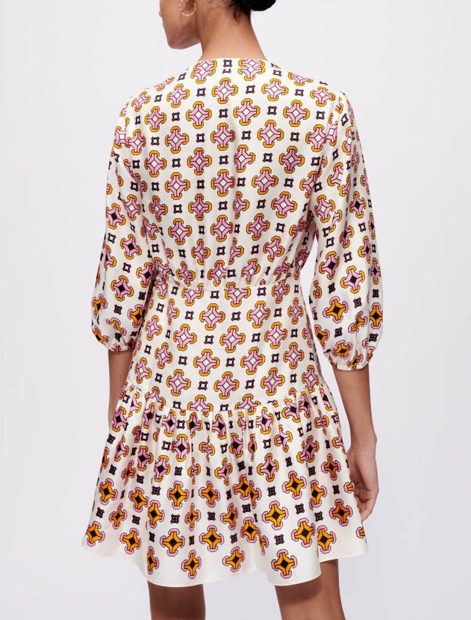 Kleid aus bedruckter Seide
