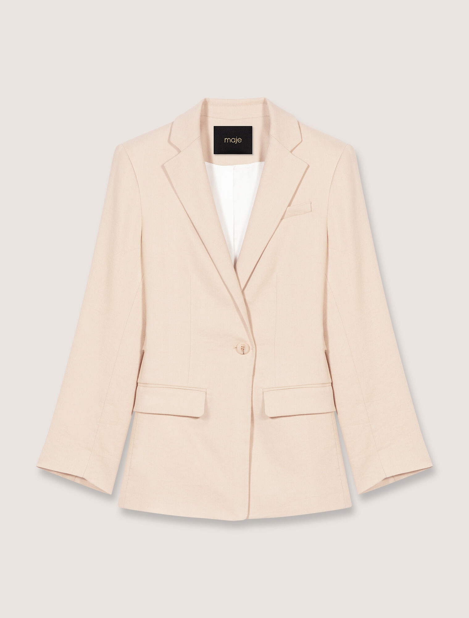Jacke aus Leinenmischgewebe